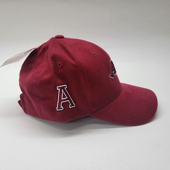 Arkansas Razorbacks Hat Hook & Loop Strapback Red Maroon Twins Enterprise NOS - Picture 6 of 8